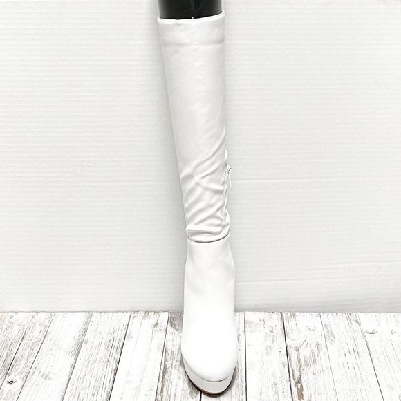 stiletto white boots